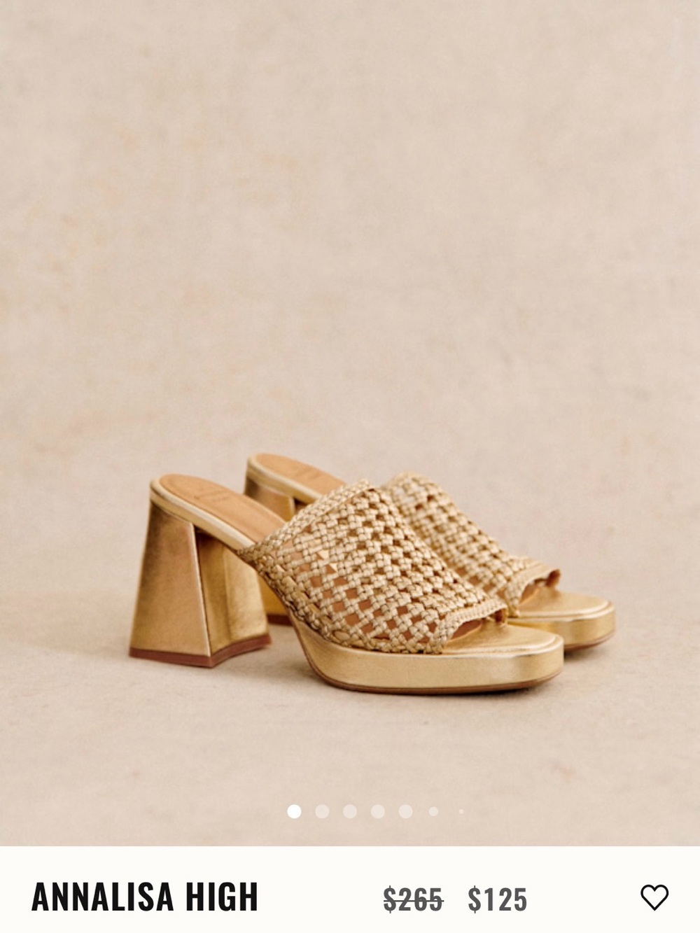 Sezane Gold Woven Annalisa Mule
